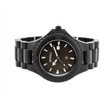 Men's Natural Wooden Wristwatch Wood Watch Quartz with Date + Box - Wood Metal Gadgets