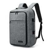 Unisex 15.6 Laptop Backpack Convertible Briefcase 2-in-1 Business Travel Luggage Carrier - Wood Metal Gadgets